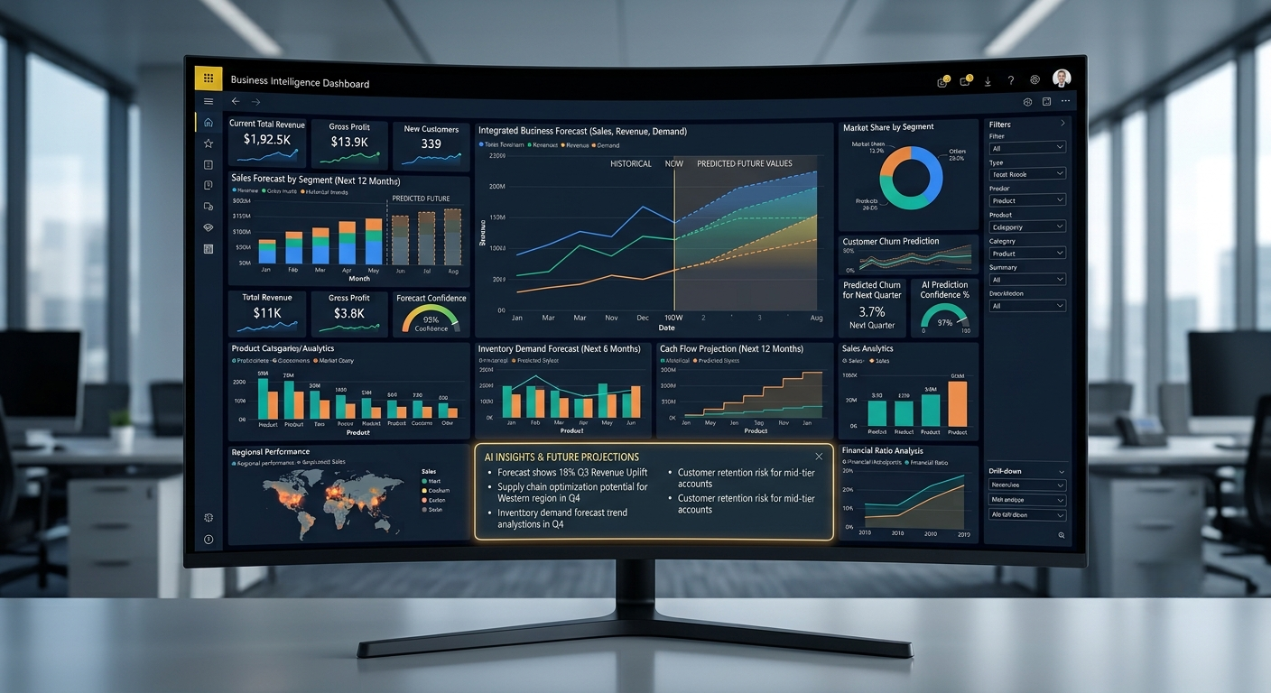 AI Insights and Future Projections dashboard